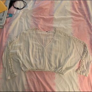 White lace Free People blouse